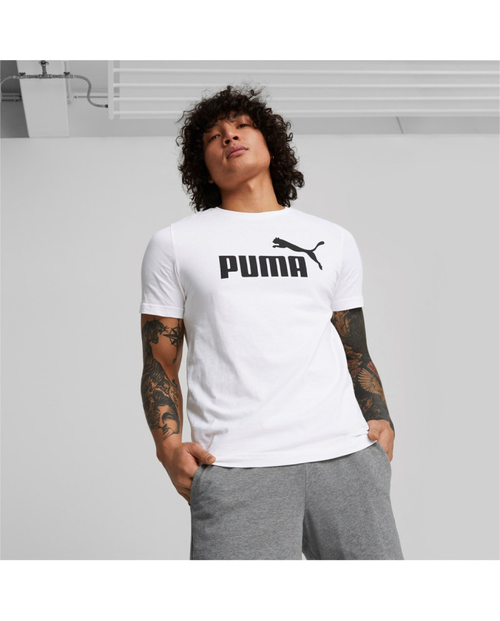 Koszulka męska Puma ESS LOGO TEE 58666602 Biała - Sklep online Mastersport