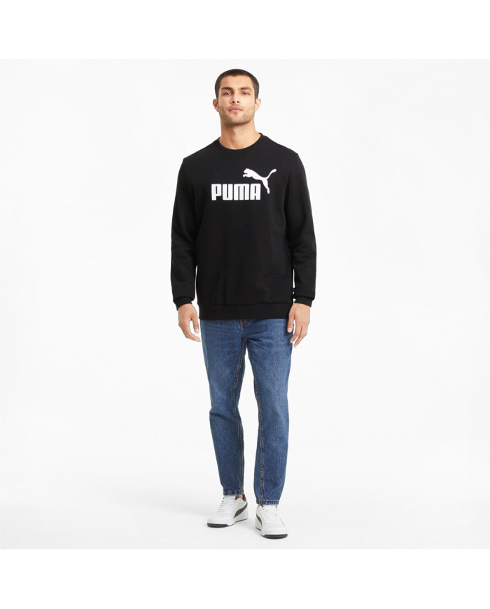 Bluza męska Puma ESS BIG LOGO CREW FL 58667801 Czarna - Sklep online Mastersport