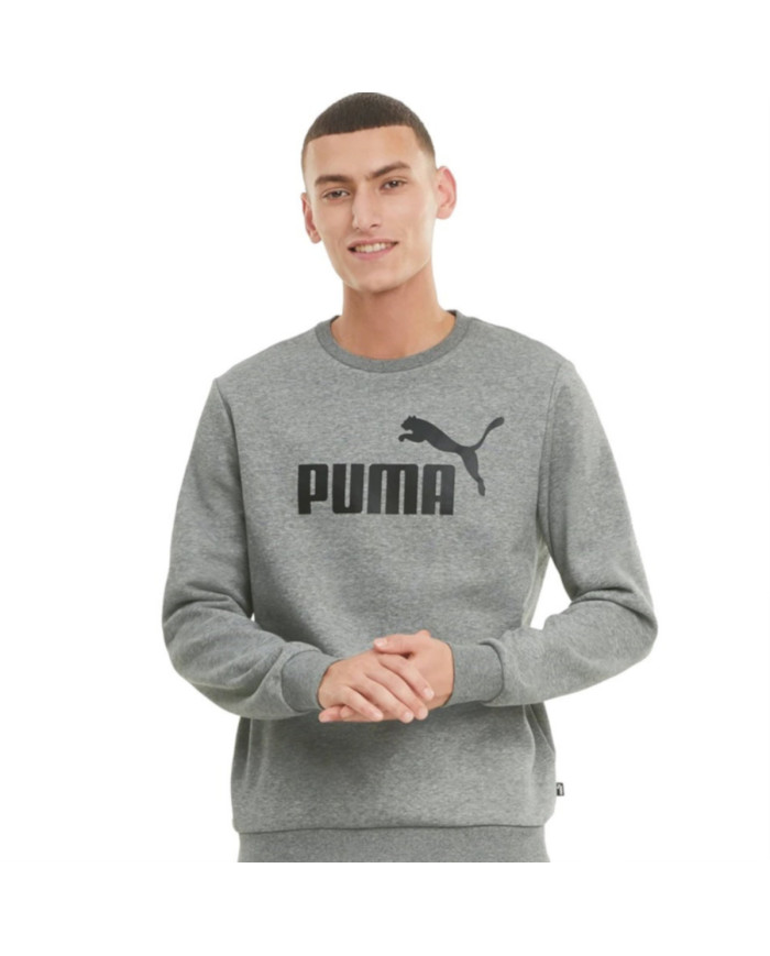 Bluza męska Puma ESS BIG LOGO CREW FL 58667803 Szara - Sklep online Mastersport