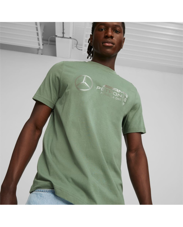 Koszulka męska Puma MAPF1 LOGO TEE 62115707 Zielona - Sklep online Mastersport