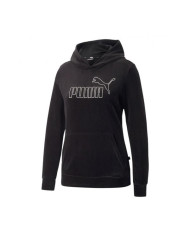 Bluza damska Puma ESS+ VELOUR HOODIE 67000801 Czarna - Sklep online Mastersport