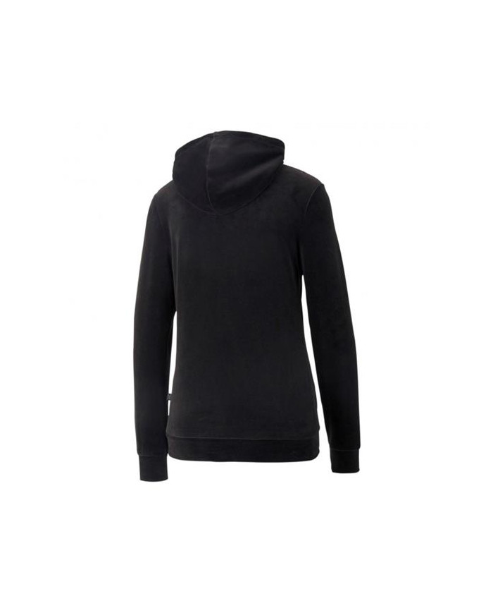 Bluza damska Puma ESS+ VELOUR HOODIE 67000801 Czarna - Sklep online Mastersport