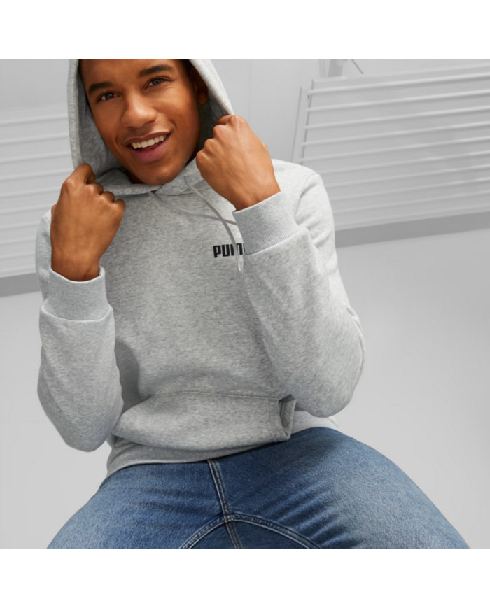 Bluza męska Puma ESS+ 2 COL SMALL LOGO HOODIE FL 67447104 Szara - Sklep online Mastersport