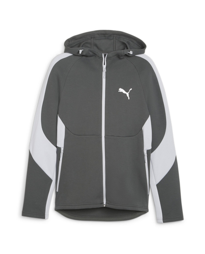 Bluza męska Puma EVOSTRIPE FULL-ZIP HOODIE 67899580 Szara - Sklep online Mastersport