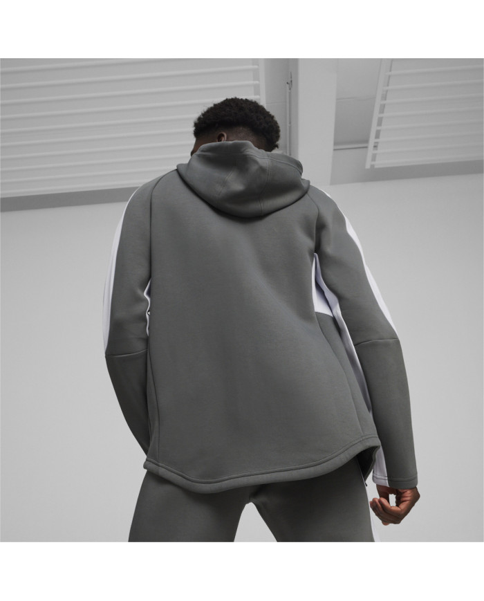 Bluza męska Puma EVOSTRIPE FULL-ZIP HOODIE 67899580 Szara - Sklep online Mastersport