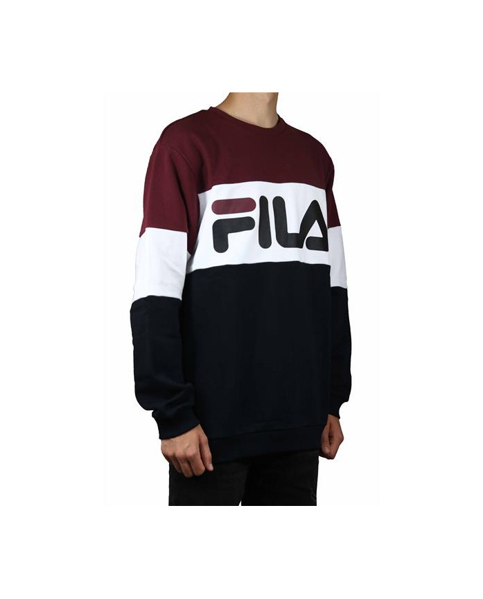 Bluza męska Fila STRAIGHT BLOCKED CREW 681255A815 Czarna - Sklep online Mastersport