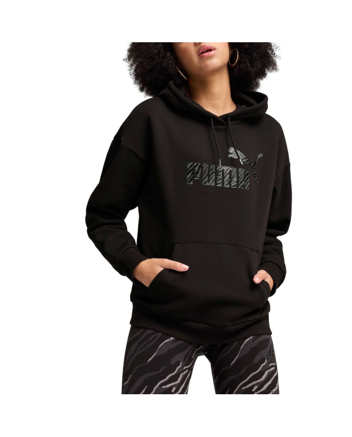 Bluza damska Puma ESS+ ANIMAL HOODIE 68149201 Czarna - Sklep online Mastersport