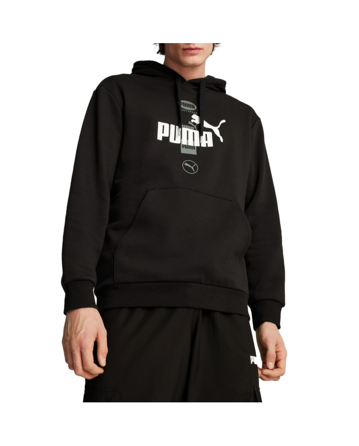 Bluza męska Puma POWER GRAPHIC HOODIE FL 68174101 Czarna - Sklep online Mastersport