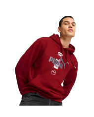 Bluza męska Puma POWER GRAPHIC HOODIE FL 68174113 Czerwona - Sklep online Mastersport