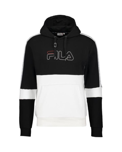 Bluza męska Fila JADON BLOCKED TAPE HOODY 683255E09 Czarna - Sklep online Mastersport