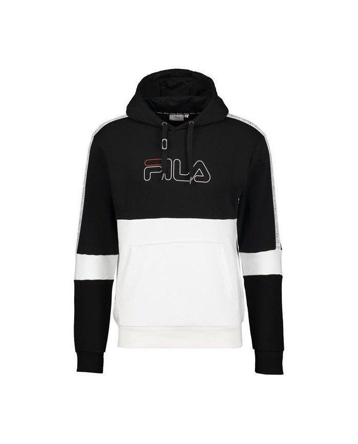 Bluza męska Fila JADON BLOCKED TAPE HOODY 683255E09 Czarna - Sklep online Mastersport