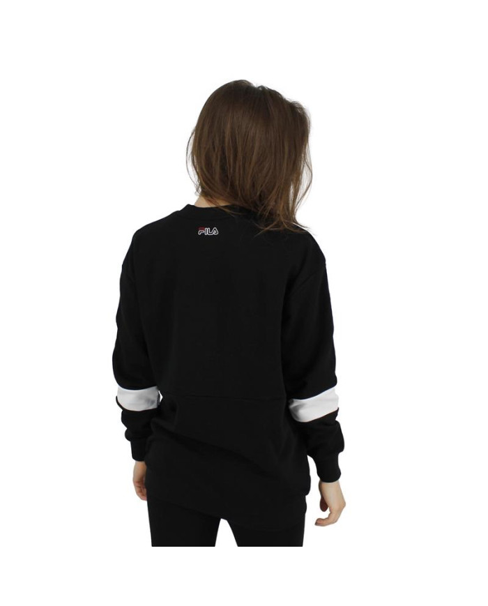 Bluza damska Fila JACKI TAPED CREW SWEAT W 683282E09 Czarna - Sklep online Mastersport