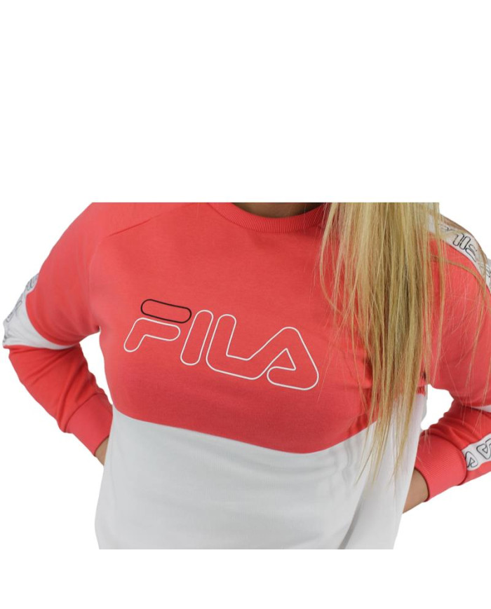 Bluza dziecięca Fila TEENS JUWEL TAPED CREW 683318B056 Różowa - Sklep online Mastersport