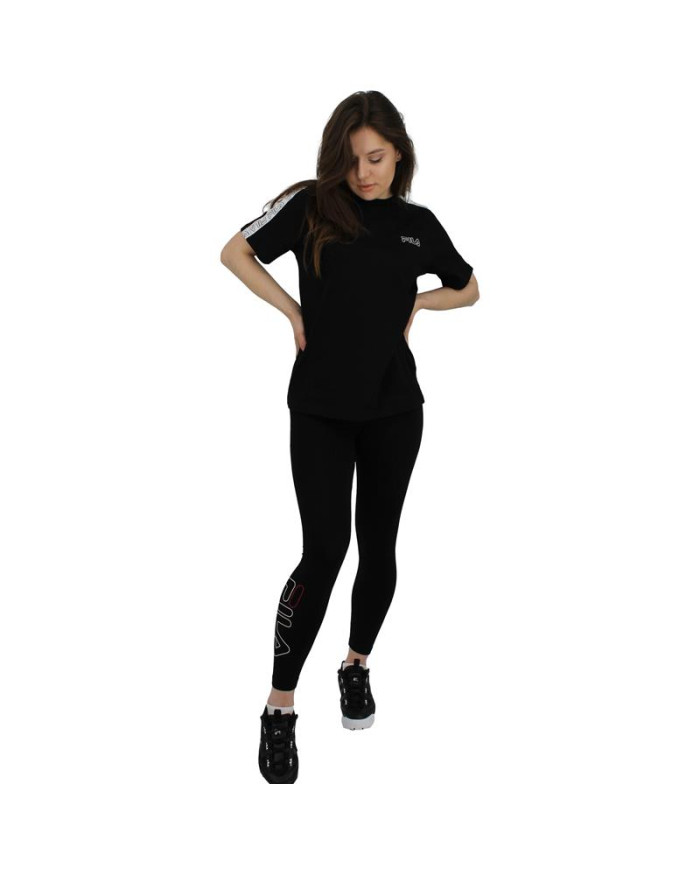 Koszulka damska Fila JAKENA TAPED TEE W 683395002 Czarna - Sklep online Mastersport
