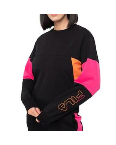 Bluza damska Fila PARASTU CROPPED CREW W 683430A273 Czarna - Sklep online Mastersport