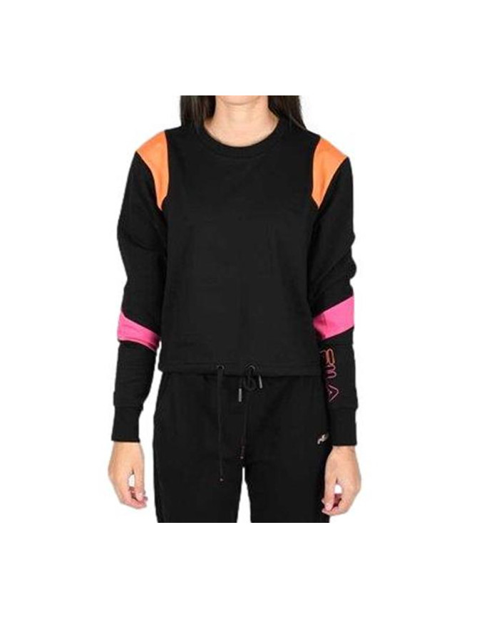Bluza damska Fila PITA CROPPED CREW W 683442A273 Czarna - Sklep online Mastersport