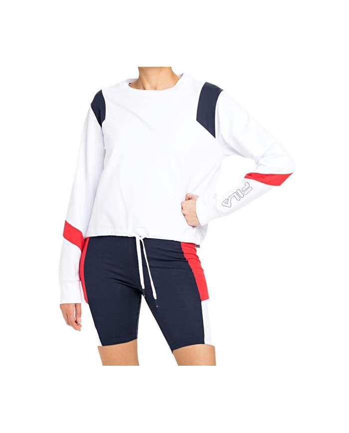Bluza damska Fila PITA CROPPED CREW W 683442I17 Biała - Sklep online Mastersport