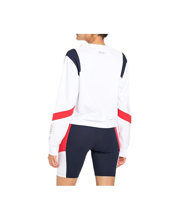 Bluza damska Fila PITA CROPPED CREW W 683442I17 Biała - Sklep online Mastersport