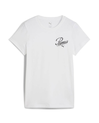 Koszulka damska Puma ESS SCRIPT TEE 68498202 Biała - Sklep online Mastersport