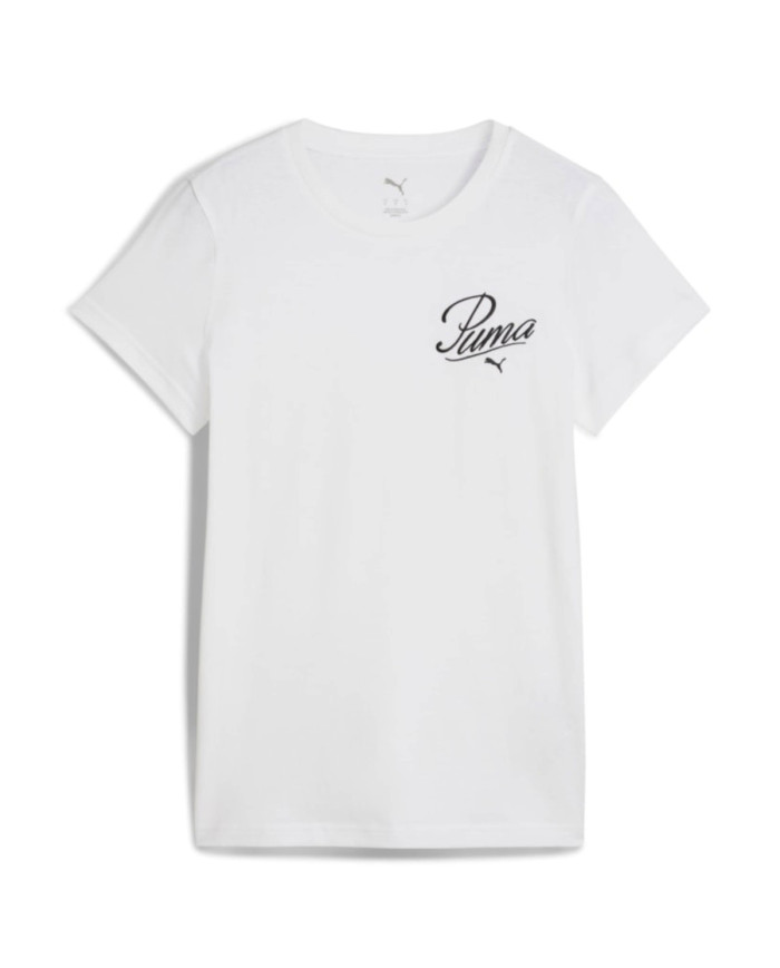 Koszulka damska Puma ESS SCRIPT TEE 68498202 Biała - Sklep online Mastersport
