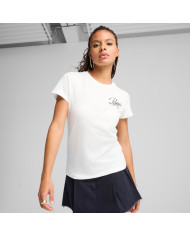 Koszulka damska Puma ESS SCRIPT TEE 68498202 Biała - Sklep online Mastersport