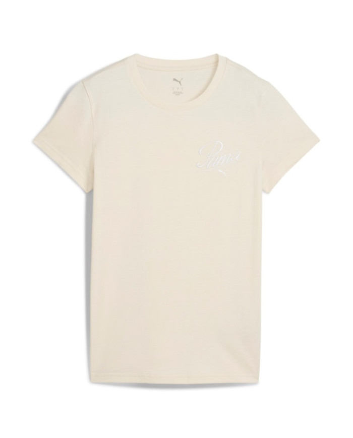 Koszulka damska Puma ESS SCRIPT TEE 68498287 Beżowa - Sklep online Mastersport