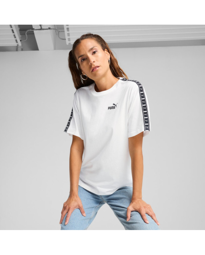 Koszulka damska Puma ESS TAPE RELAXED TEE 68500902 Biała - Sklep online Mastersport