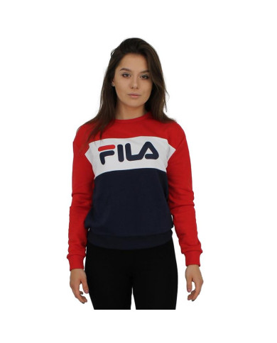 Bluza damska Fila LEAH CREW SWEAT W 687043G06 Czerwona - Sklep online Mastersport