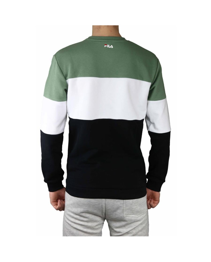 Bluza męska Fila STRAIGHT BLOCKED CREW 688050A437 Czarna - Sklep online Mastersport