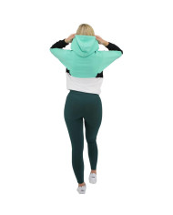 Bluza damska Fila AMYA CROPPED HOODY 688483B121 Turkusowa - Sklep online Mastersport