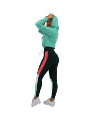 Bluza damska Fila ELAXI CROPPED HOODY W 688570B036 Turkusowa - Sklep online Mastersport