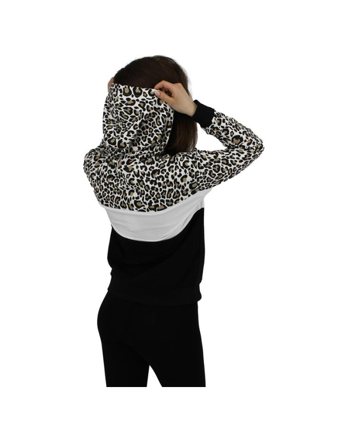 Bluza damska Fila AQILA AOP BLOCKED HOOD W 688780B230 Czarna - Sklep online Mastersport