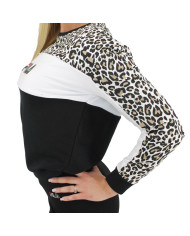 Bluza damska Fila AMINA AOP BLOCKED CREW W 688781B230 Czarna - Sklep online Mastersport