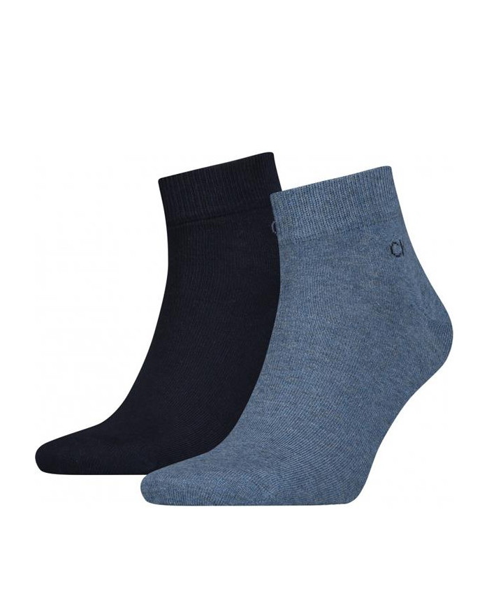 Skarpetki męskie Calvin Klein CK MEN QUARTER 2P 701218706004 Niebieskie - Sklep online Mastersport