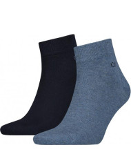 Skarpetki męskie Calvin Klein CK MEN QUARTER 2P 701218706004 Niebieskie - Sklep online Mastersport