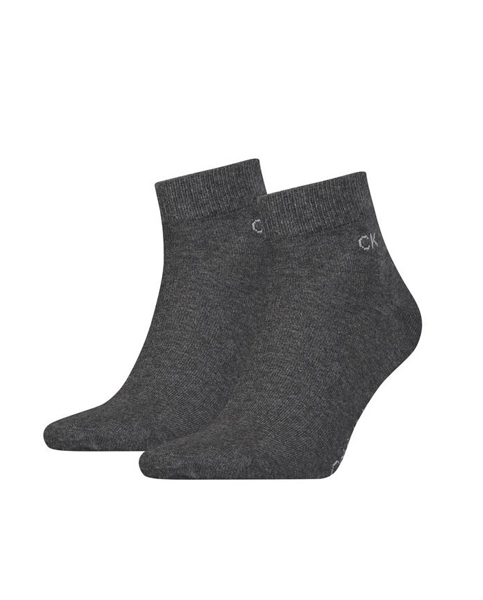 Skarpetki męskie Calvin Klein CK MEN QUARTER 2P 701218706005 Szare - Sklep online Mastersport