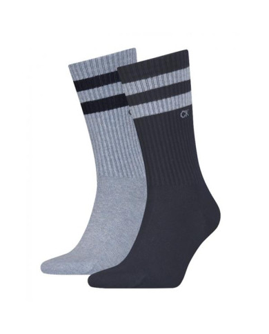 Skarpetki męskie Calvin Klein CK MEN SOCK 2P STRIPES 701218711002 Niebieskie - Sklep online Mastersport