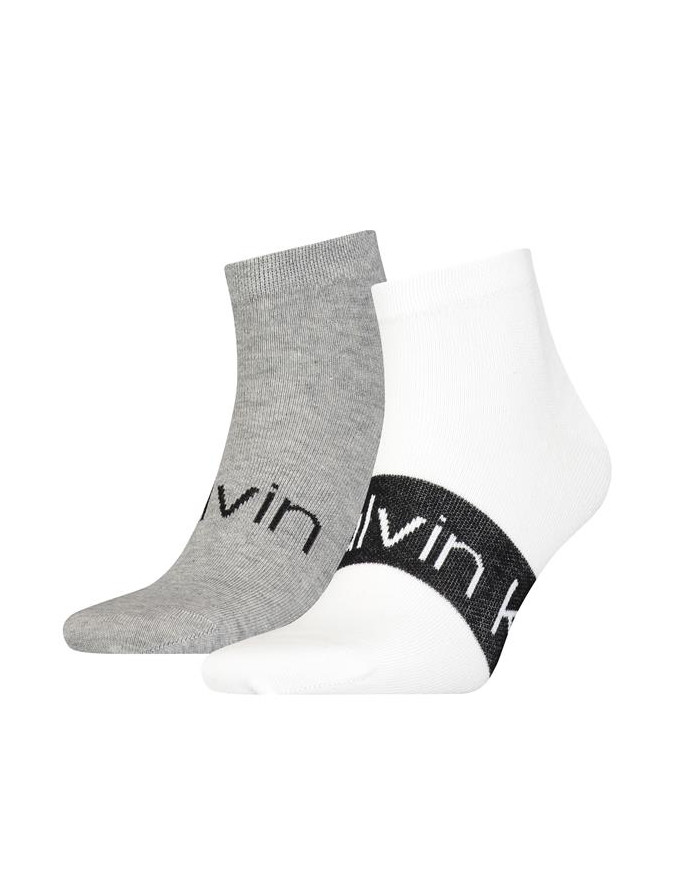 Skarpetki męskie Calvin Klein CK MEN SNEAKER 2P LOGO RIBBON 701218712001 Białe - Sklep online Mastersport