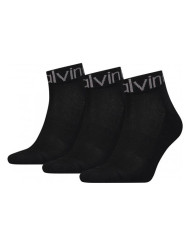 Skarpetki męskie Calvin Klein CK MEN QUARTER 3P LOGO 701218722001 Czarne - Sklep online Mastersport