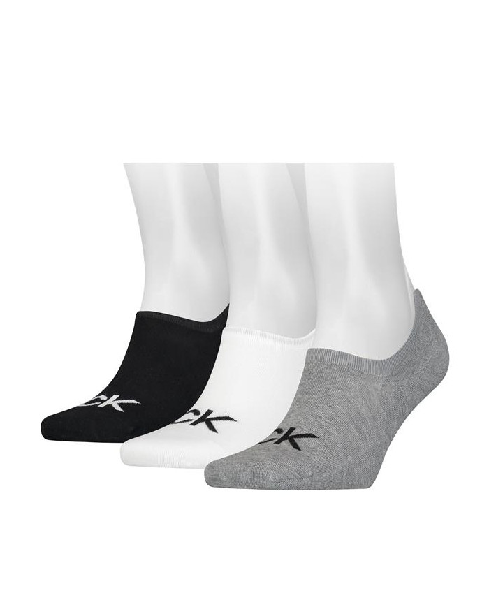 Skarpetki męskie Calvin Klein CK MEN FOOTIE HIGH CUT 3P LOGO 701218723003 Białe - Sklep online Mastersport