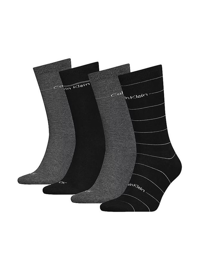 Skarpetki męskie Calvin Klein CK MEN SOCK 4P STRIPE 701219835001 Czarne - Sklep online Mastersport