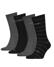 Skarpetki męskie Calvin Klein CK MEN SOCK 4P STRIPE 701219835001 Czarne - Sklep online Mastersport