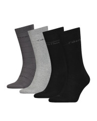 Skarpetki męskie Calvin Klein CK MEN SOCK 4P STRIPE 701219835002 Czarne - Sklep online Mastersport