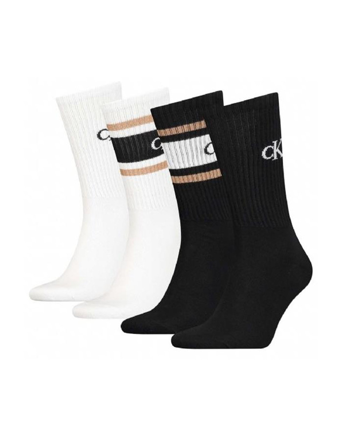 Skarpetki męskie Calvin Klein CKJ MEN SOCK 4P SPORT LOGO 701219837001 Czarne - Sklep online Mastersport