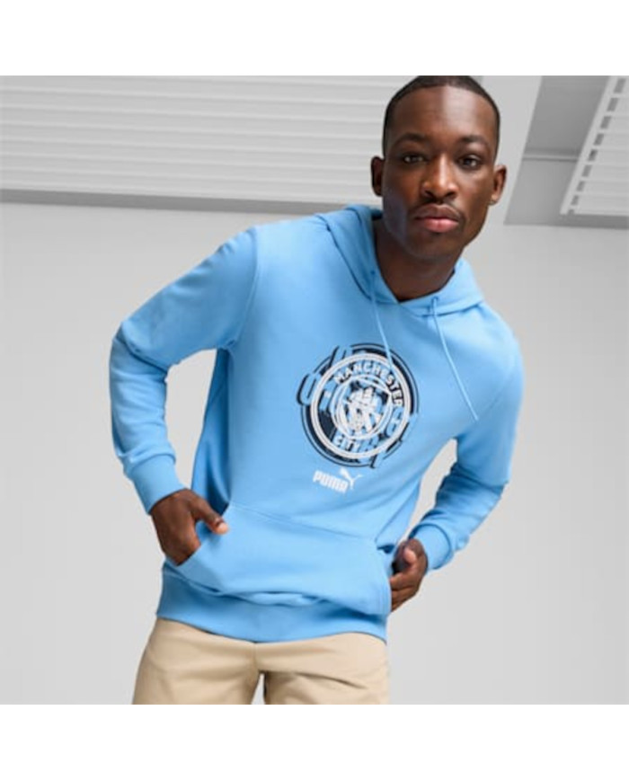 Bluza męska Puma MCFC FTBL CULTURE HOODIE 77777639 Niebieska - Sklep online Mastersport