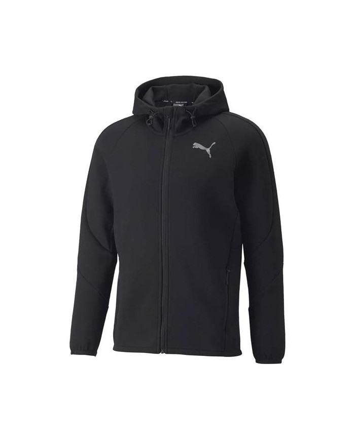 Bluza męska Puma EVOSTRIPE FULL ZIP HOODIE 84740101 Czarna - Sklep online Mastersport