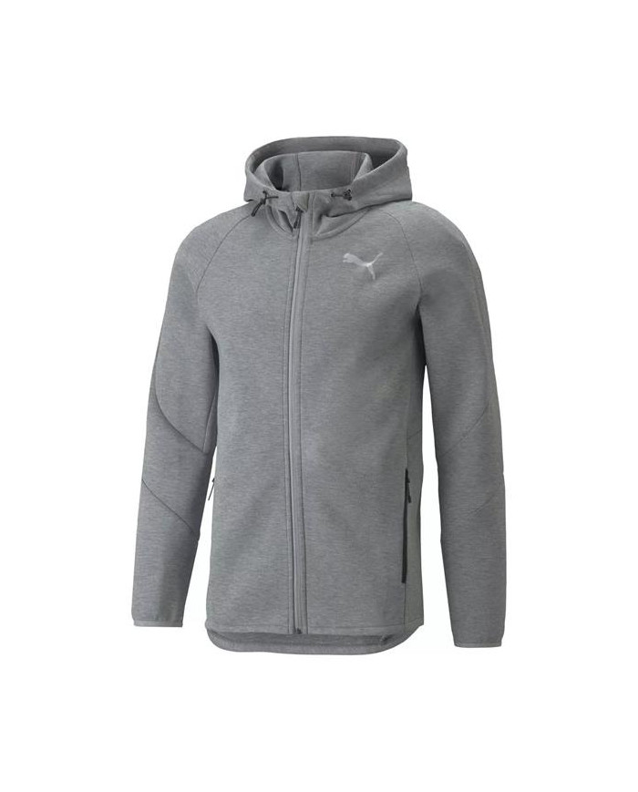 Bluza męska Puma EVOSTRIPE FULL ZIP HOODIE 84740103 Szara - Sklep online Mastersport