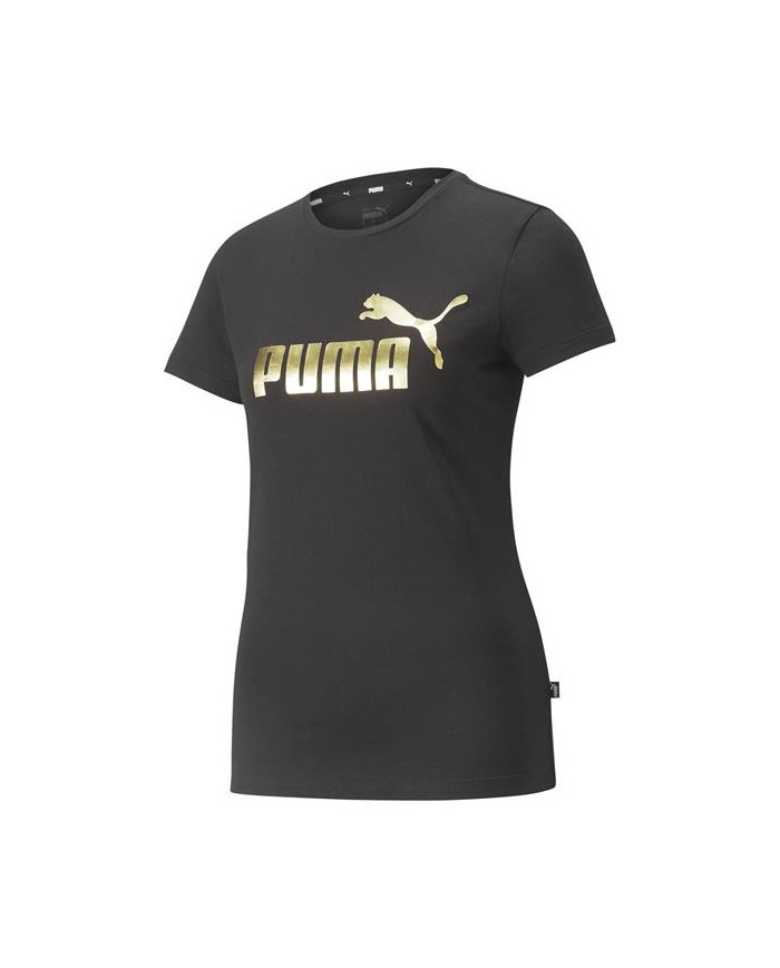 Koszulka damska Puma ESS+ METALLIC LOGO TEE 84830301 Czarna - Sklep online Mastersport