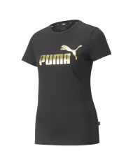 Koszulka damska Puma ESS+ METALLIC LOGO TEE 84830301 Czarna - Sklep online Mastersport