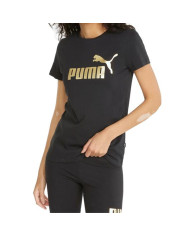Koszulka damska Puma ESS+ METALLIC LOGO TEE 84830301 Czarna - Sklep online Mastersport